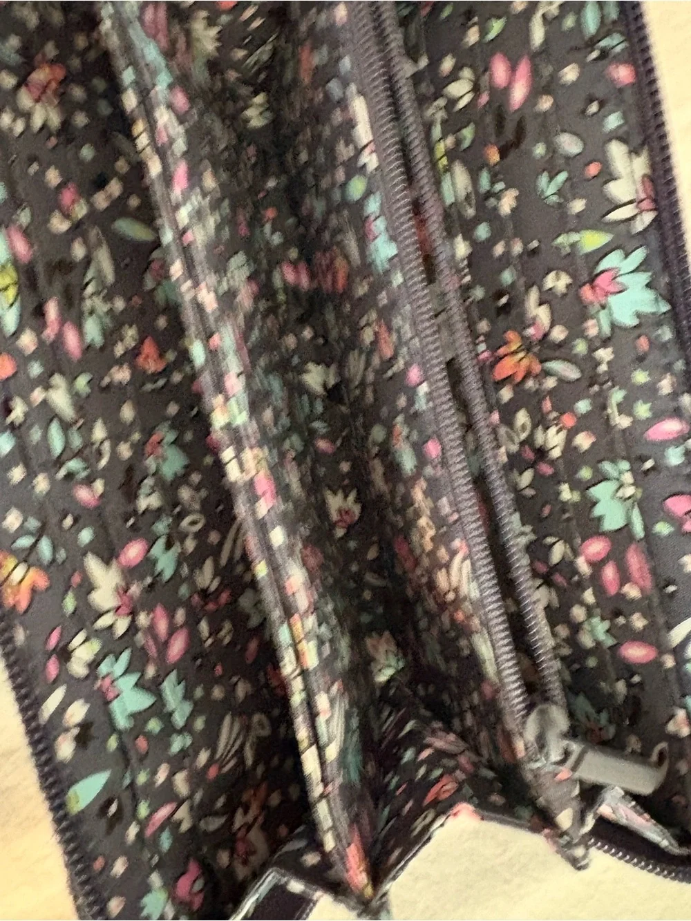 Vera Bradley Quilted Zip Wallet in Bonbon Medallion Print Paisley Floral